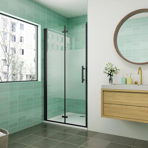 Acezanble Duschtür Nischentür Duschabtrennung Dusche 6mm Glas Falttüren H195cm,Schwarz Acezanble Duschtür Nischentür Duschabtrennung Dusche 6mm Glas Falttüren H195cm,Schwarz von Acezanble
