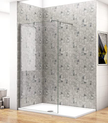 Acezanble Walk in Dusche 130x200cm Duschabtrennung Duschwand 10mm Nano Glas von Acezanble