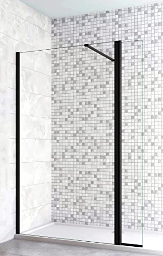 Acezanble Walk in Dusche 80x200cm Duschabtrennung Seitenwand Duschwand mit Flipper Panel von Acezanble