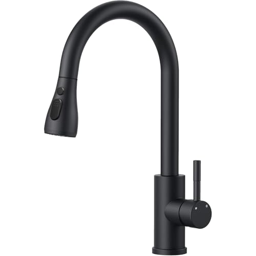 Ausziehbar Wasserhahn Küche Matt-Schwarz,Küchenarmatur Mischbatterie und Drehbarer 360°,Hochdruck Spültischarmatur,Küchenarmaturen Dualer Wasserflussmodus mit Brause,Edelstahl Ausziehbar Wasserhahn Küche Matt-Schwarz,Küchenarmatur Mischbatterie und Drehbarer 360°,Hochdruck Spültischarmatur,Küchenarmaturen Dualer Wasserflussmodus mit Brause,Edelstahl von Acezanble