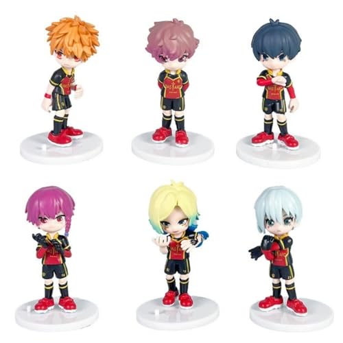 Blue Lock Figur Chibi Figuren Anime Statue PVC 9 cm Dekor Modell (schwarz) von Acfigure