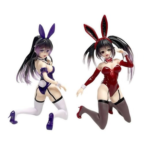 DATE A LIVE Figur Anime Tokisaki Kurumi Yatogami Tohka Tenka Figuren PVC 13 cm Statue Home Desk Moderne Dekoration Sammeln Geburtstagsgeschenk (Yatogami Tohka + Tokisaki Kurumi) von Acfigure