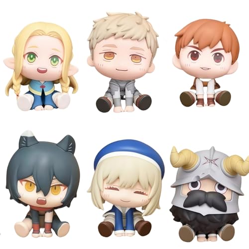 Delicious in Dungeon Figur Marcille Donato Figur 7 cm 6 Stück PVC Anime Statue Figuren Home Display Sammeln Geschenk von Acfigure