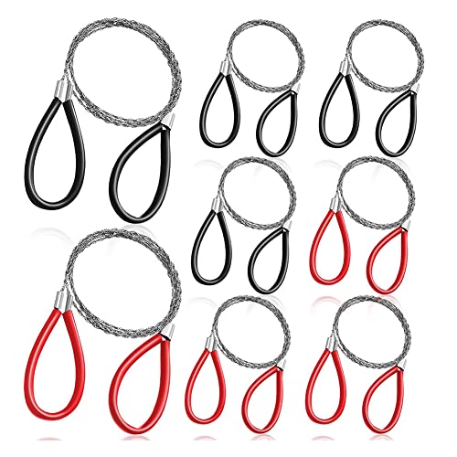 Acfthepiey 8Pcs PVC Pipe Cable Saw Stainless Steel Wire Saw PVC Pipe Cutter Hand Pocket String PVC Pipe Cutting Tool for Camping von Acfthepiey