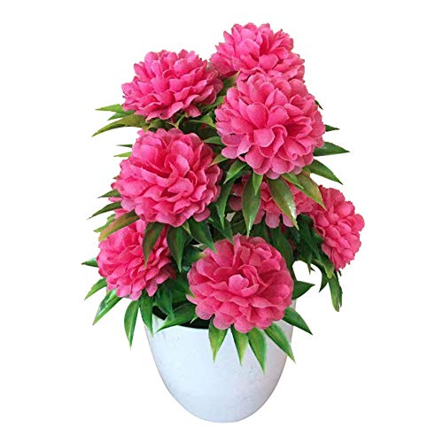 AchidistviQ 1 Stück Künstliche Chrysantheme Bonsai Topfpflanze Landschaft Home Blumendekor Rose Red von AchidistviQ