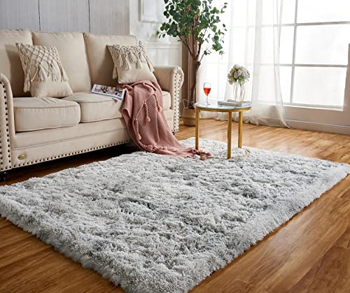 Achiiso Flauschiger Teppich Grau Hochflor Teppich Flauschig Faux Schaffell Teppich Weicher Teppich Schlafzimmer Teppiche Bereich Teppiche(Hellgrau,90 * 160 cm) von Achiiso