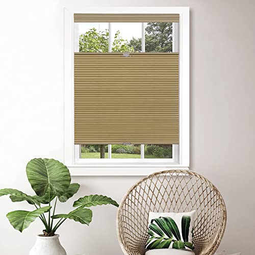 Achim Home Decor Plissee-Jalousien, kabellos, 68 cm breit, 162 cm lang, Weizen – lichtfilternde, Wabenrollos für Fenster und Dachfenster Achim Home Decor Plissee-Jalousien, kabellos, 68 cm breit, 162 cm lang, Weizen – lichtfilternde, Wabenrollos für Fenster und Dachfenster von ACHIM