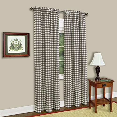 Achim Home Furnishings BCPN84TP12 Fenstervorhang, 106,7 x 213,4 cm, Taupe/elfenbeinfarben von ACHIM