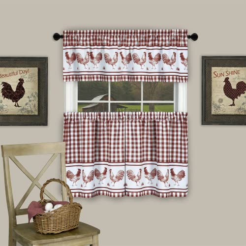 ACHIM Home Furnishings Barnyard BRTV24BG12 Fenstervorhänge, 147,3 x 61 cm, Burgunderrot ACHIM Home Furnishings Barnyard BRTV24BG12 Fenstervorhänge, 147,3 x 61 cm, Burgunderrot von ACHIM