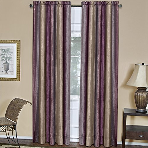 Achim Home Decor Fenstervorhang, lichtfilternd, halbtransparent, 213 cm Länge, 127 cm Breite, Aubergine, lichtfilternd, weiches Polyester, Vorhänge für Schlafzimmer, Wohnzimmer und Esszimmer von Achim Home Furnishings