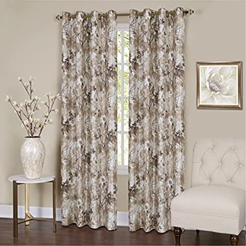 Achim Home Furnishings Vorhänge mit Ösen, gefüttert Modern 50" x 84" hautfarben von ACHIM