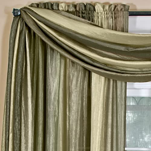 Achim Home Decor Fensterschal Volant – 127 cm Breite x 377 cm Länge (Salbei) – lichtfilternder Polyester-Vorhang – leichte Vorhänge für Wohnzimmer, Schlafzimmer und Esszimmer von ACHIM