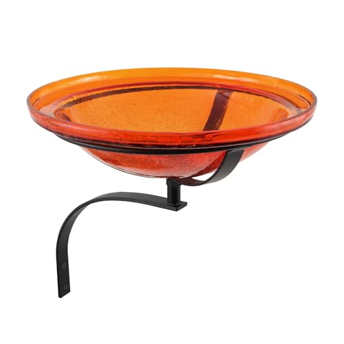 30,5 cm Mandarine Crackle Vogeltränke - Wandhalterung von Achla Designs