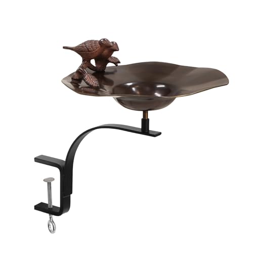 Antike Vogeltränke mit Vögeln - Schienenhalterung von Achla Designs