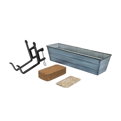 Bloom Box Garten Anzuchtset klein blau mit Klemmhalterungen Bloom Box Garten Anzuchtset klein blau mit Klemmhalterungen von Achla Designs
