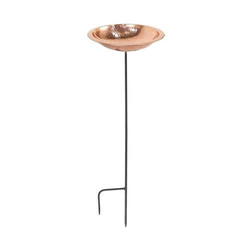 Gehämmerte Kupferschale mit Rand und Pfahl von Achla Designs