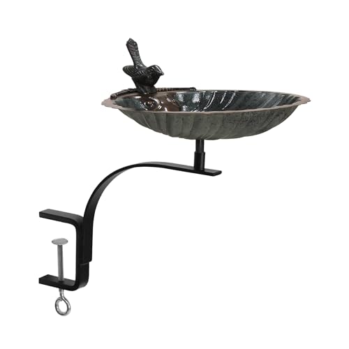 Jakobsmuschel-Vogeltränke - Schienenhalterung von Achla Designs