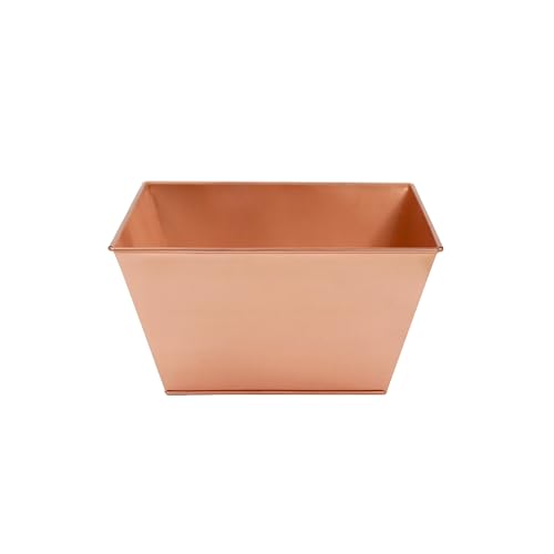Kleiner kupferbeschichteter, konischer Übertopf von Achla Designs