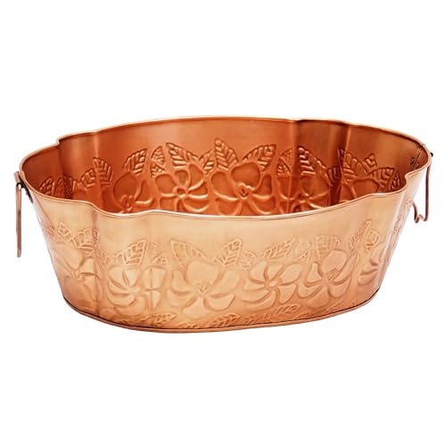 Verkupferte, geprägte Wanne von Achla Designs