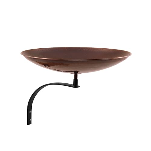 Vogeltränke aus gebranntem Kupfer, Wandhalterung von Achla Designs