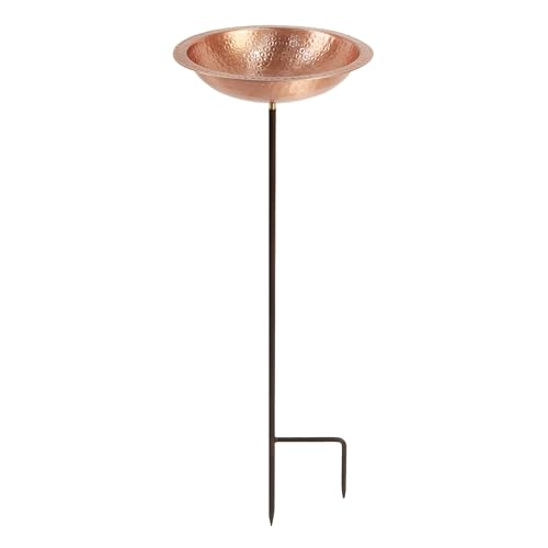 Vogeltränke aus gehämmertem massivem Kupfer von Achla Designs