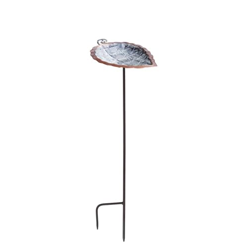 Vogeltränke mit Espenblatt-Motiv von Achla Designs