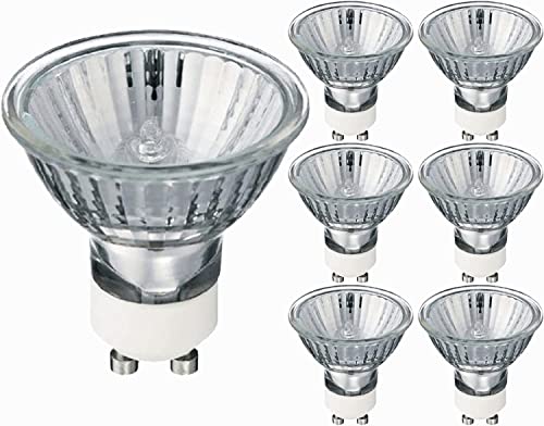 Acihety GU10 50 Watt Halogen-Reflektor, Halogen-Glühbirnen 2700K Warmweiß, dimmbar, 6er-Pack von Acihety