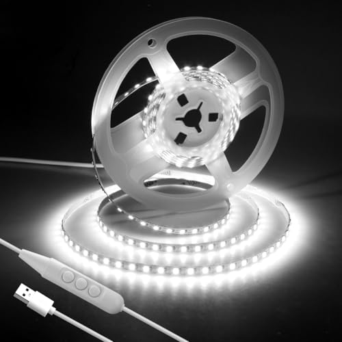 Aclorol LED Streifen 3M Kaltweiß 6000K 5V USB LED TV Hintergrundbeleuchtung mit mit 1,5 Meter langen USB-Netzteilkabel Flexible Litch Band für Innen Schrank Küchenschrank Arbeitsflächenbeleuchtung Aclorol LED Streifen 3M Kaltweiß 6000K 5V USB LED TV Hintergrundbeleuchtung mit mit 1,5 Meter langen USB-Netzteilkabel Flexible Litch Band für Innen Schrank Küchenschrank Arbeitsflächenbeleuchtung von Aclorol