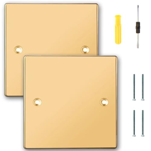 Acmerota 2 Stück Blindabdeckung Unterputz 1-Fach Gold Steckdosenabdeckung Steckdose Edelstahl-Blindplatte 1-fach quadratische Blindplattenabdeckung für Steckdosen Steckdosenabdeckung Acmerota 2 Stück Blindabdeckung Unterputz 1-Fach Gold Steckdosenabdeckung Steckdose Edelstahl-Blindplatte 1-fach quadratische Blindplattenabdeckung für Steckdosen Steckdosenabdeckung von Acmerota