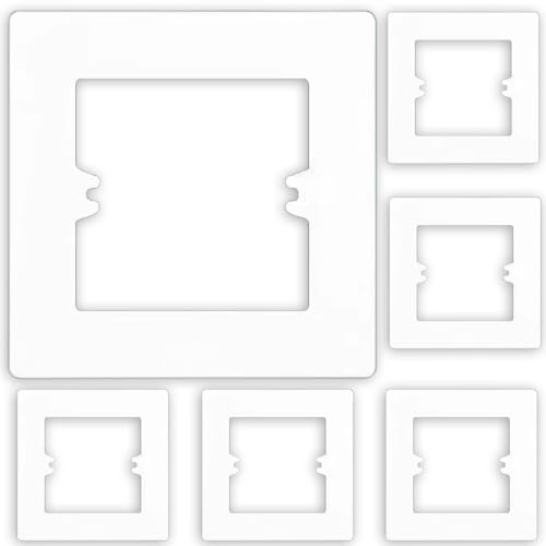 Acmerota 6 Stück Fingerplatten-Einfassung für einzelnen Lichtschalter, 1 Gang, weiß, Wandschutz, elektrische Steckdose, Wandabdeckung, dekorieren Sie Kunststoff (einzeln weiß) von Acmerota
