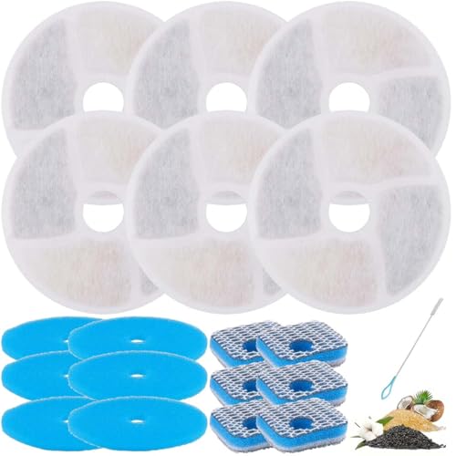 Acmerota Replacement Cat Water Fountain Filter Compatible for WF040 Water Dispenser Fountain 6Set Cat Water Fountain Filter Suitable for NPET WF160 WF040 WF120 Dispenser Fountain with Foam Sponge Acmerota Replacement Cat Water Fountain Filter Compatible for WF040 Water Dispenser Fountain 6Set Cat Water Fountain Filter Suitable for NPET WF160 WF040 WF120 Dispenser Fountain with Foam Sponge von Acmerota
