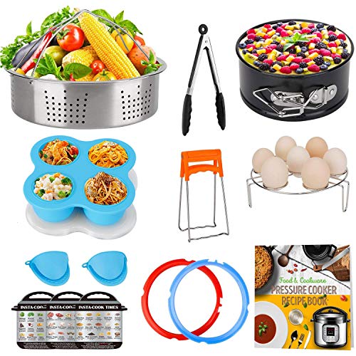 3 Qt Zubehör-Set für Instant Pot, kompatibel mit InstaPot Zubehör, nur 3 Quart, Mini-Zubehör inklusive Dichtungsring, Dampfkorb, Springform, Eierablage, Untersetzer von Acnusik