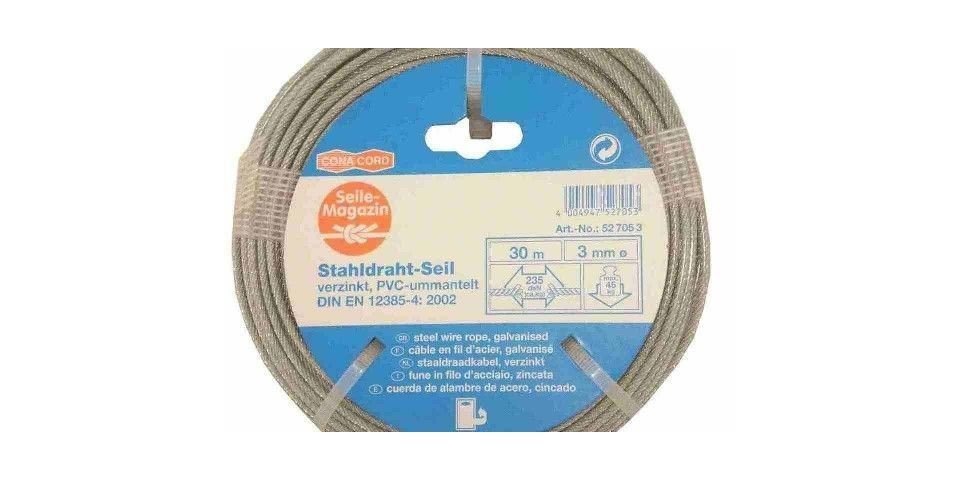 Aco Conacord Drahtseil Ø 3 mm x 30 m Seil von Aco