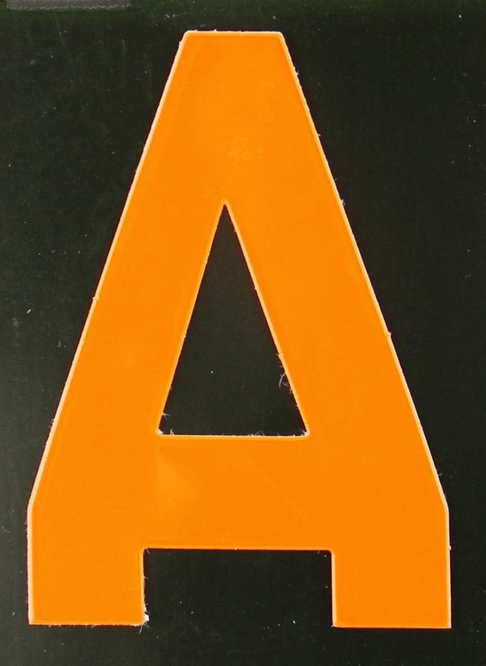 Aco Hausnummer Conacord Reflektierender Klebebuchstabe A orange A von Aco