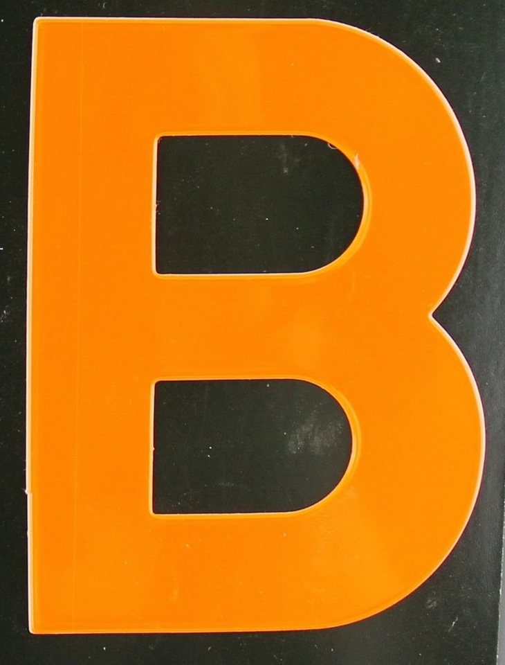 Aco Hausnummer Conacord Reflektierender Klebebuchstabe B orange B von Aco