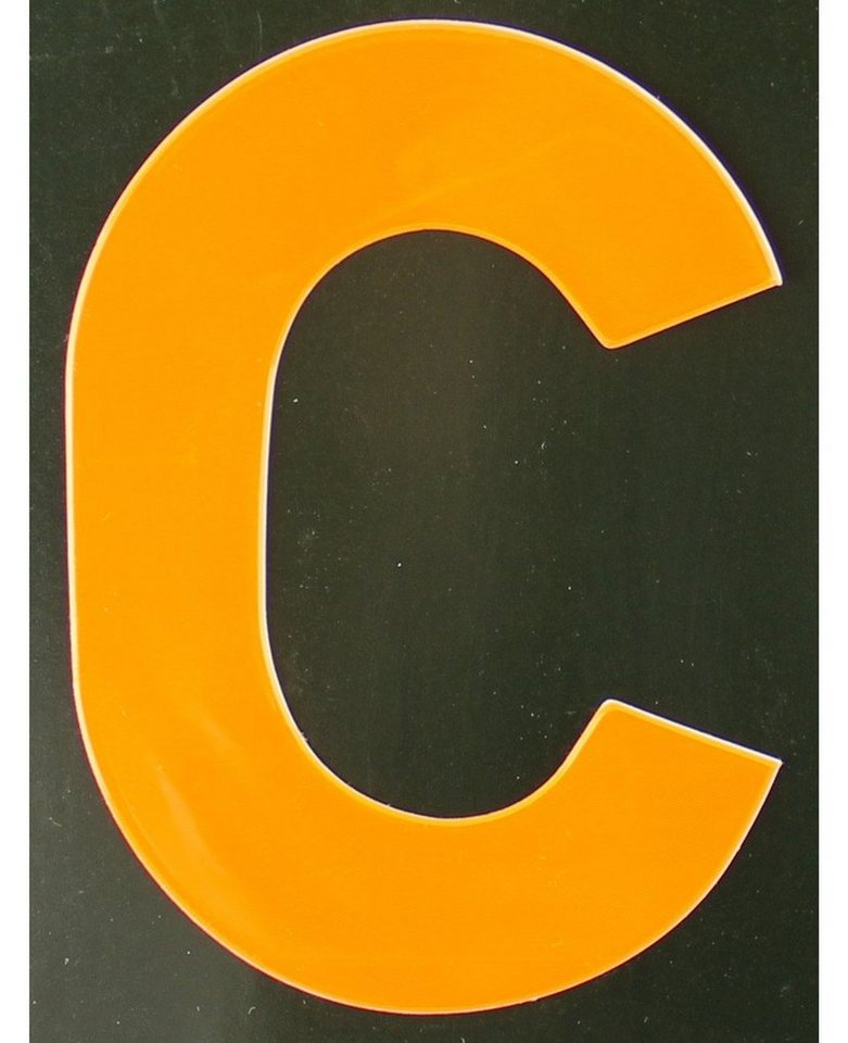 Aco Hausnummer Conacord Reflektierender Klebebuchstabe C orange C von Aco