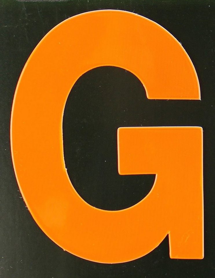 Aco Hausnummer Conacord Reflektierender Klebebuchstabe G orange G von Aco