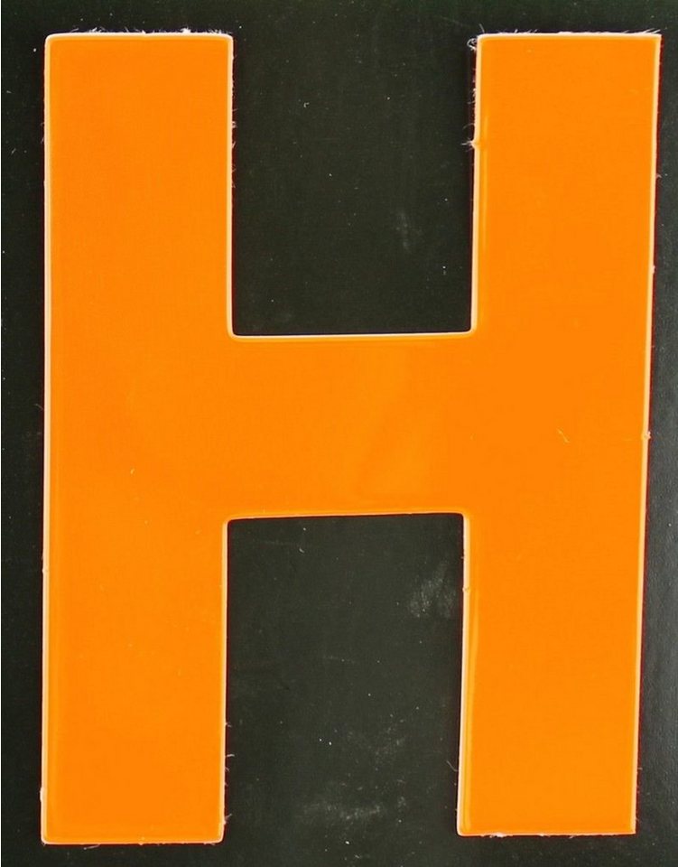 Aco Hausnummer Conacord Reflektierender Klebebuchstabe H orange H von Aco