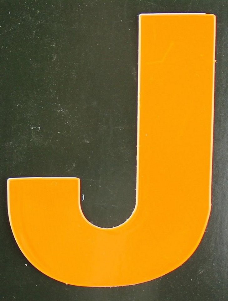 Aco Hausnummer Conacord Reflektierender Klebebuchstabe J orange J von Aco