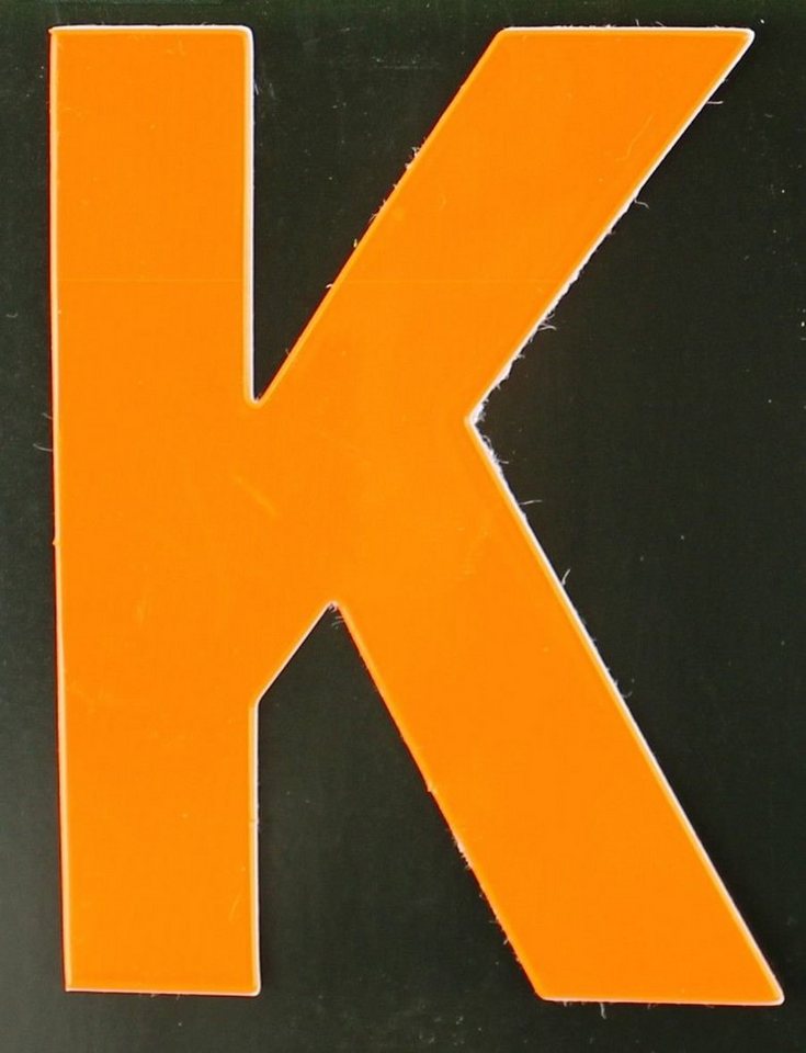 Aco Hausnummer Conacord Reflektierender Klebebuchstabe K orange K von Aco