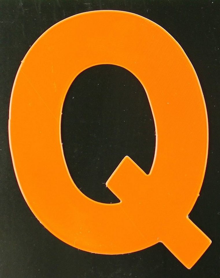 Aco Hausnummer Conacord Reflektierender Klebebuchstabe Q orange Q von Aco