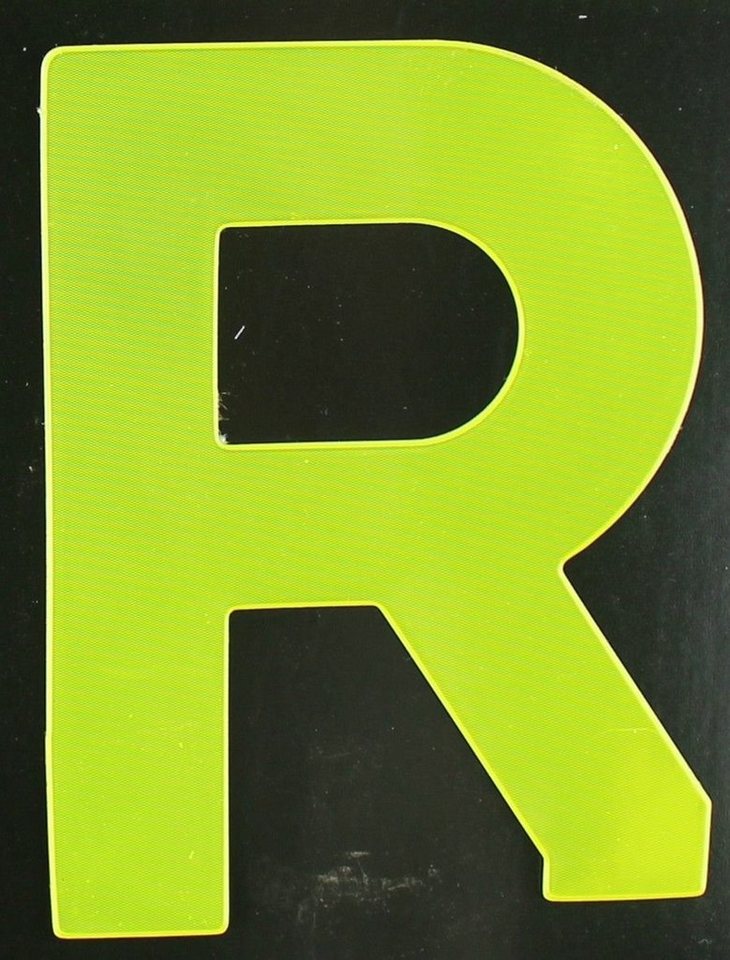 Aco Hausnummer Conacord Reflektierender Klebebuchstabe R gelb R von Aco