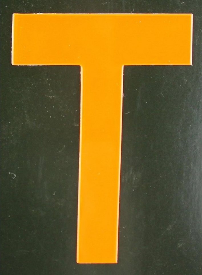 Aco Hausnummer Conacord Reflektierender Klebebuchstabe T orange T von Aco