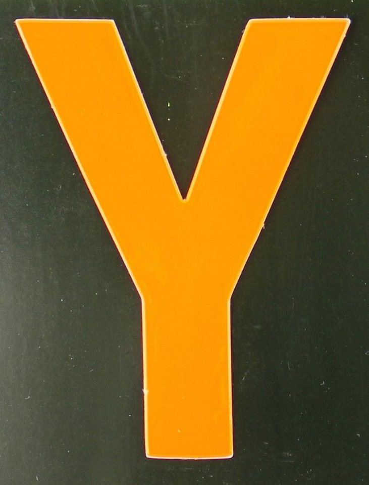 Aco Hausnummer Conacord Reflektierender Klebebuchstabe Y orange Y von Aco