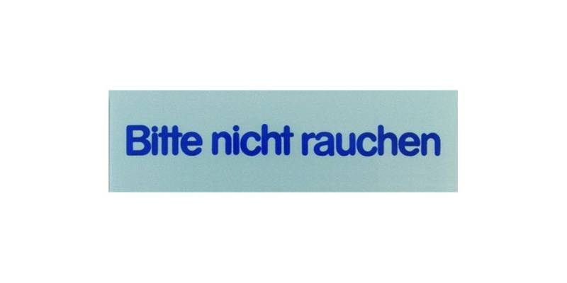 Aco Metallschild Conacord Klebeschild Bitte nicht Rauchen von Aco