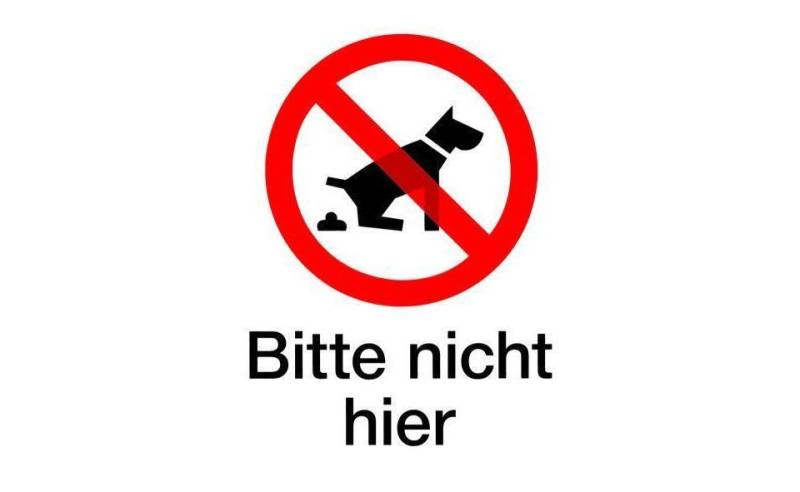 Aco Metallschild Conacord Klebeschild Bitte nicht hier von Aco