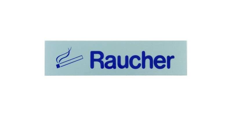 Aco Metallschild Conacord Klebeschild Raucher von Aco