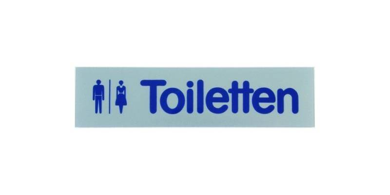 Aco Metallschild Conacord Klebeschild Toiletten von Aco