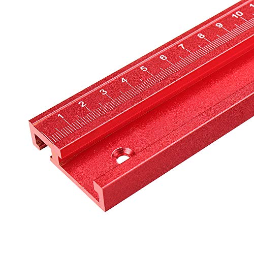 Acofuns 300–1220 mm rote Aluminiumlegierung, 45-T-Rack-Skala, Holzbearbeitung, T-Nut, Gehrungsschiene für Tischsäge, Frästisch (1200 mm) von Acofuns