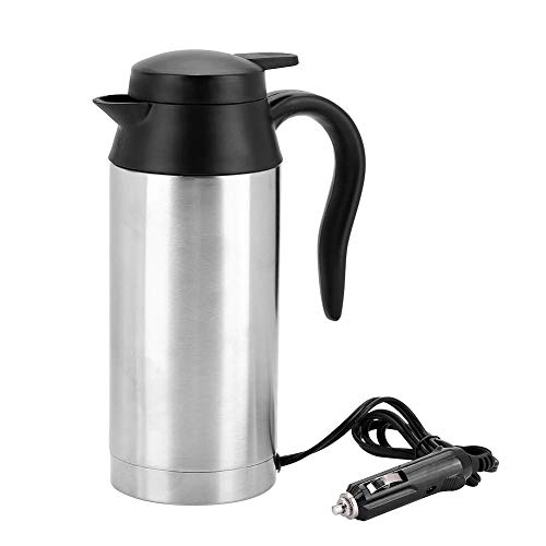 24 V Wasserkocher ,24V Car Kettle Tragbare elektrische Tasse 750ml 24V Reise Auto LKW Wasserkocher Warmwasserbereiter-Flasche für das Tee Kaffee Trinken,mit Zigarettenanzünderstecker, Sicherung von Acogedor